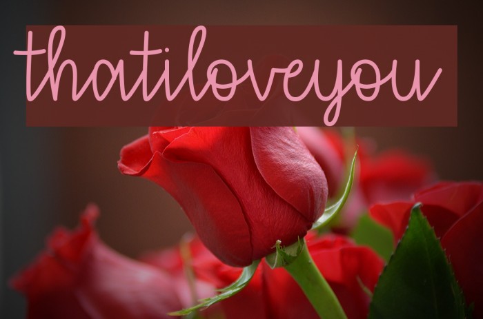 thatiloveyou Font examples