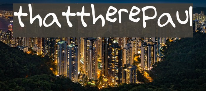 thattherePaul Font examples