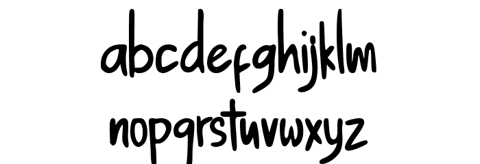 the Comic Struves Font LOWERCASE