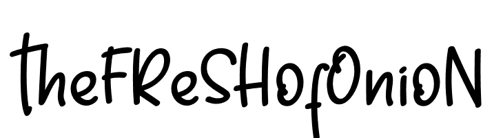 the FReSH of OnioN  Frei Schriftart Herunterladen