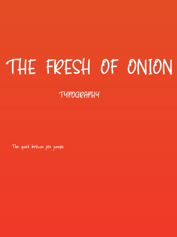 the FReSH of OnioN Poster