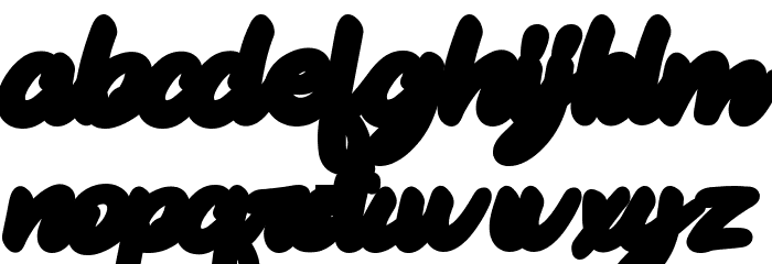 the Hartes Personal Use Extrude Font LOWERCASE