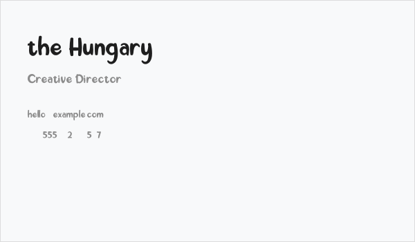 the Hungary Business Card