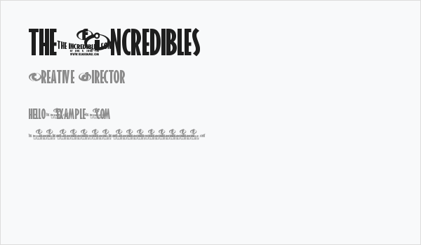 the-Incredibles Business Card