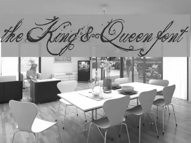 the King & Queen font Font examples