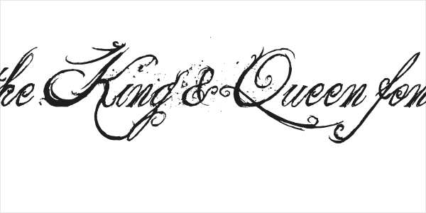 the King & Queen font Logo