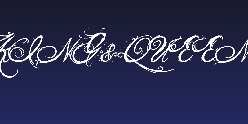 the King & Queen font Social Header