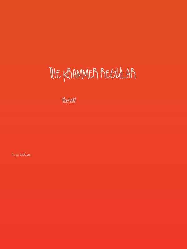 the Krammer Regular Poster