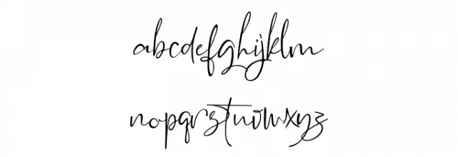 the Rochester Font LOWERCASE