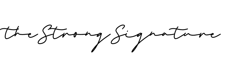 the Strong Signature  नि: शुल्क फ़ॉन्ट्स डाउनलोड