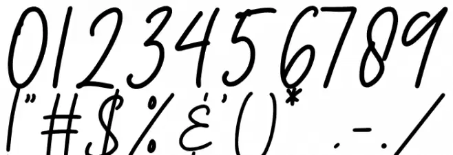 the Strong Signature Font OTHER CHARS