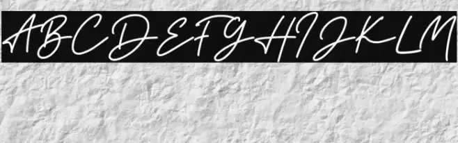 the Strong Signature Font examples