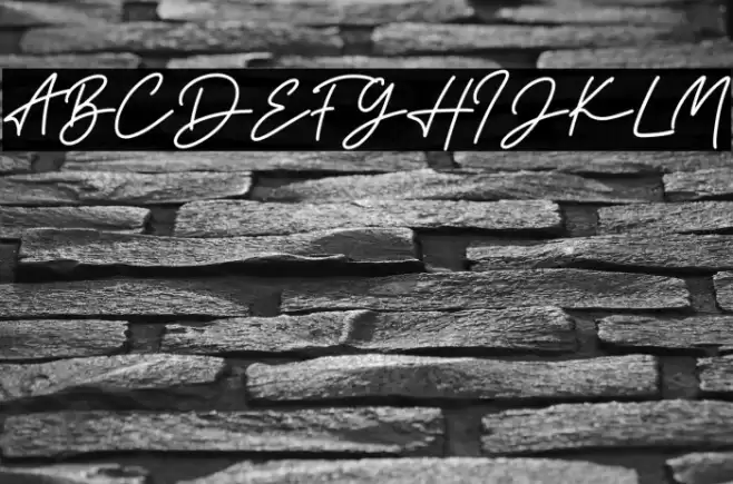 the Strong Signature Font examples