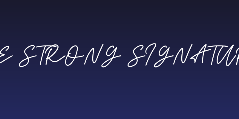 the Strong Signature Social Header