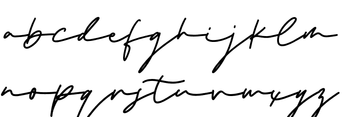 the Strong Signature Font LOWERCASE