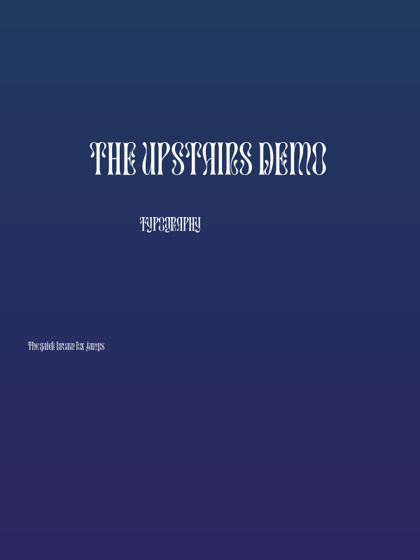 the Upstairs Demo Poster