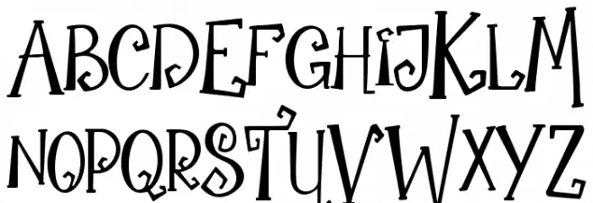 the Witch Font LOWERCASE