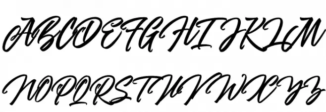the Woofey Script Schriftart Groß