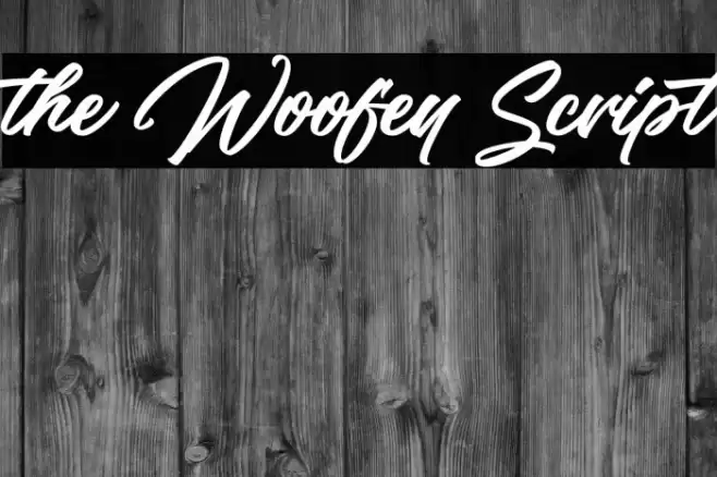 the Woofey Script Font examples