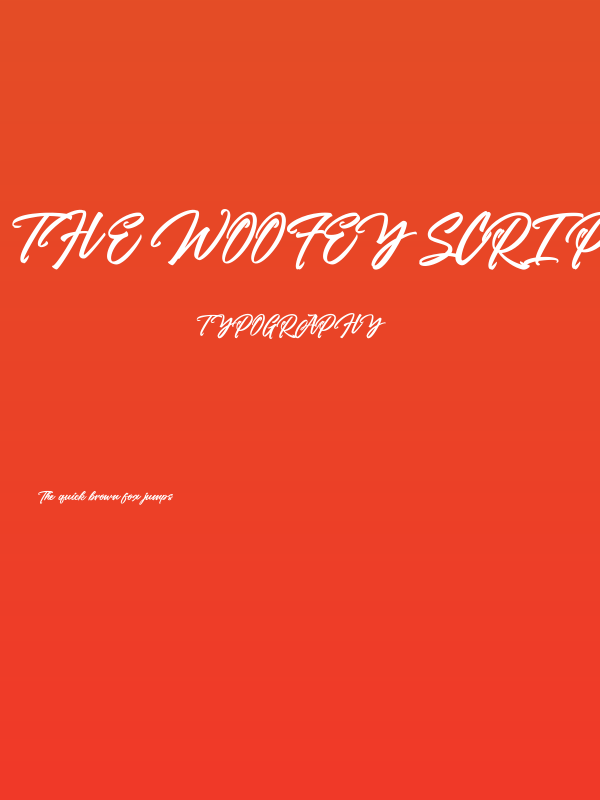 the Woofey Script Poster