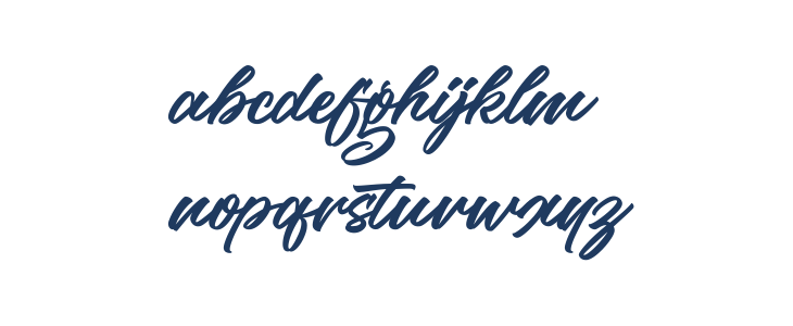 the Woofey Script Lowercase