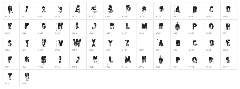 the american flag Character Map