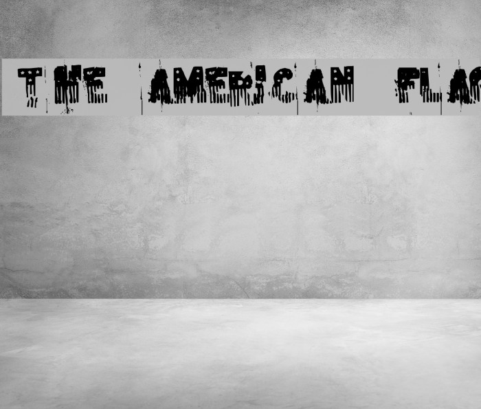 the american flag Font examples