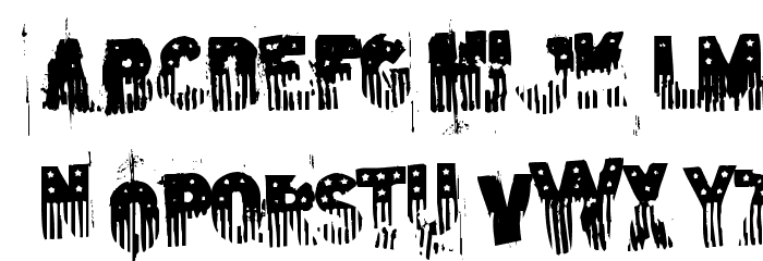 the american flag Font LOWERCASE
