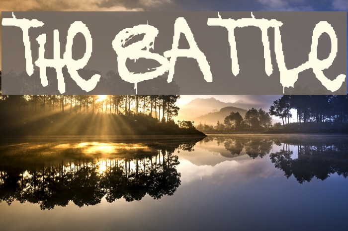 the battle Font examples