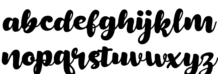 the beauty Font LOWERCASE