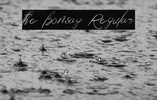 the bonsay Regular خط examples