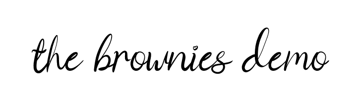 the brownies demo  Frei Schriftart Herunterladen