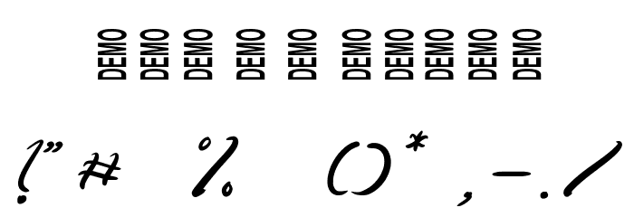 the brownies demo Font OTHER CHARS