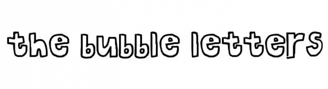 the bubble letters  Frei Schriftart Herunterladen