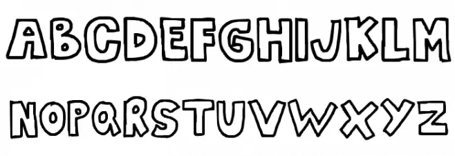 the bubble letters 字体 大写