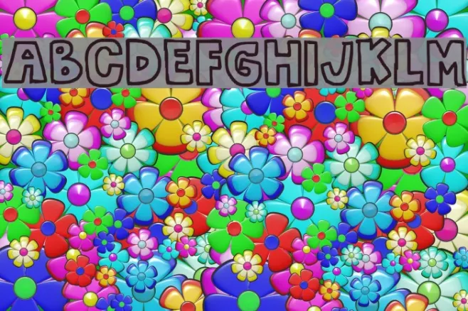 the bubble letters Example 1