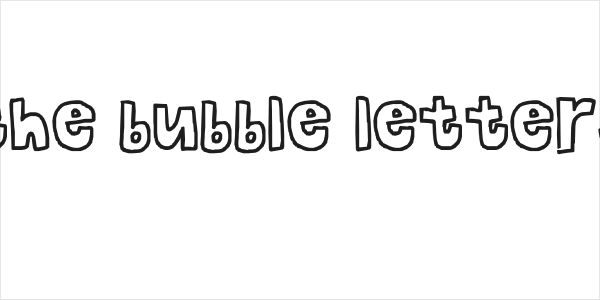 the bubble letters Logo