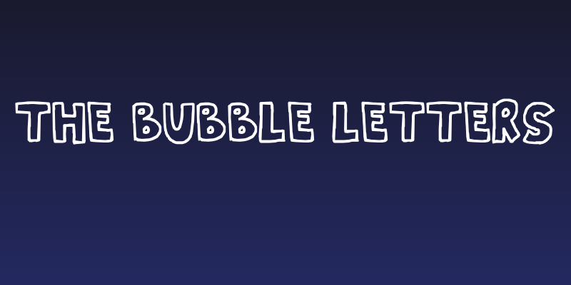 the bubble letters Social Header
