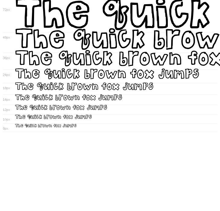 the bubble letters Waterfall