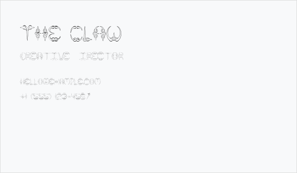 the claw Business Card