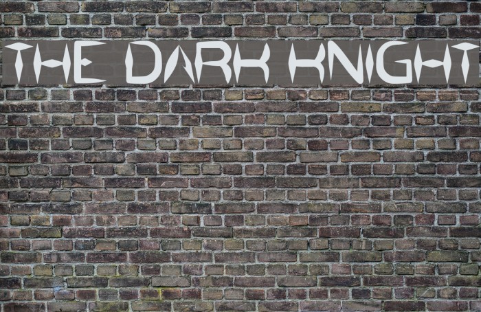 the dark knight Font examples