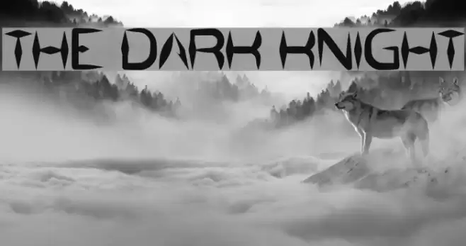 the dark knight Font examples