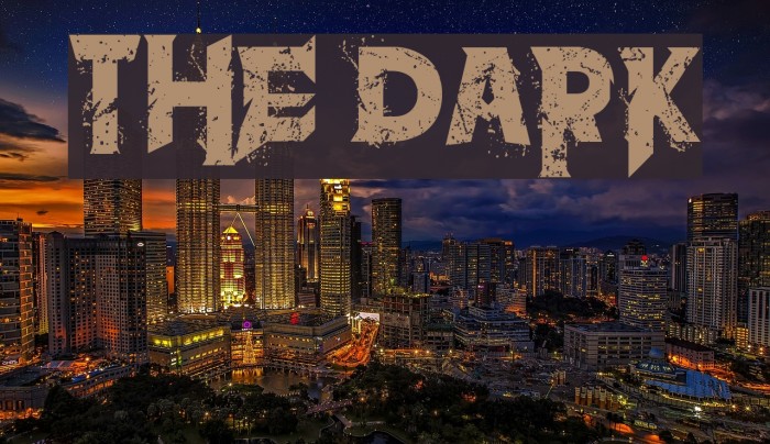the dark Font examples