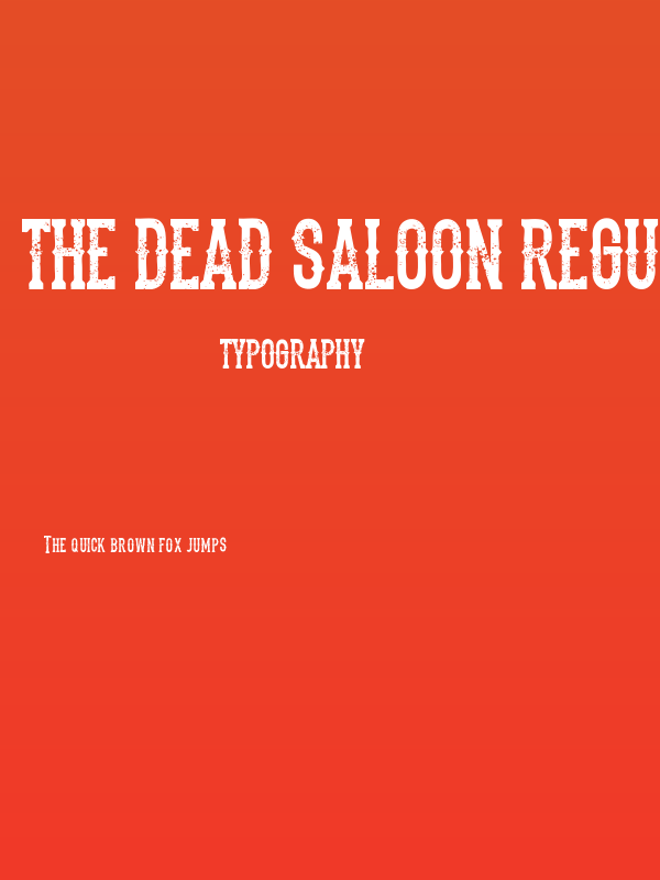 the dead saloon Regular Poster