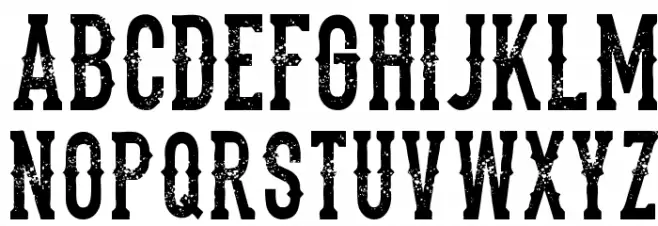 the dead saloon Regular Font LOWERCASE