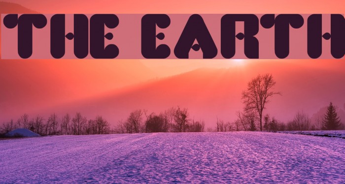 the earth Font examples