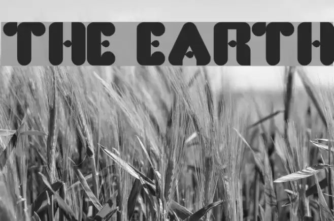 the earth Font examples