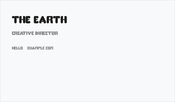 the earth Business Card