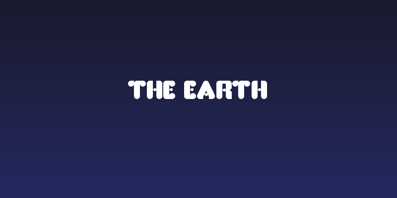 the earth Social Header
