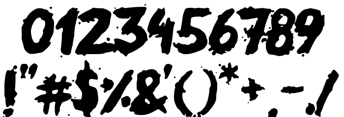 the enemigo Font OTHER CHARS